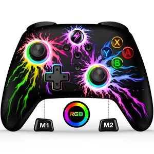 Wireless Switch Controller for Switch/Lite/OLED, LED PC Game Joystick - Wireless iOS/Android Remote, Gamepad & Standard Controller for Switch Accessories