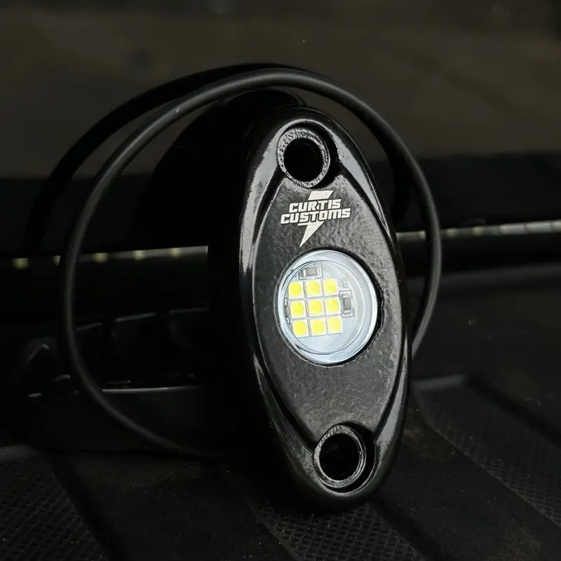 Curtis Customs 9 LED Rocklights for Off-Road Adventures Bright and Durable Lighting Solution