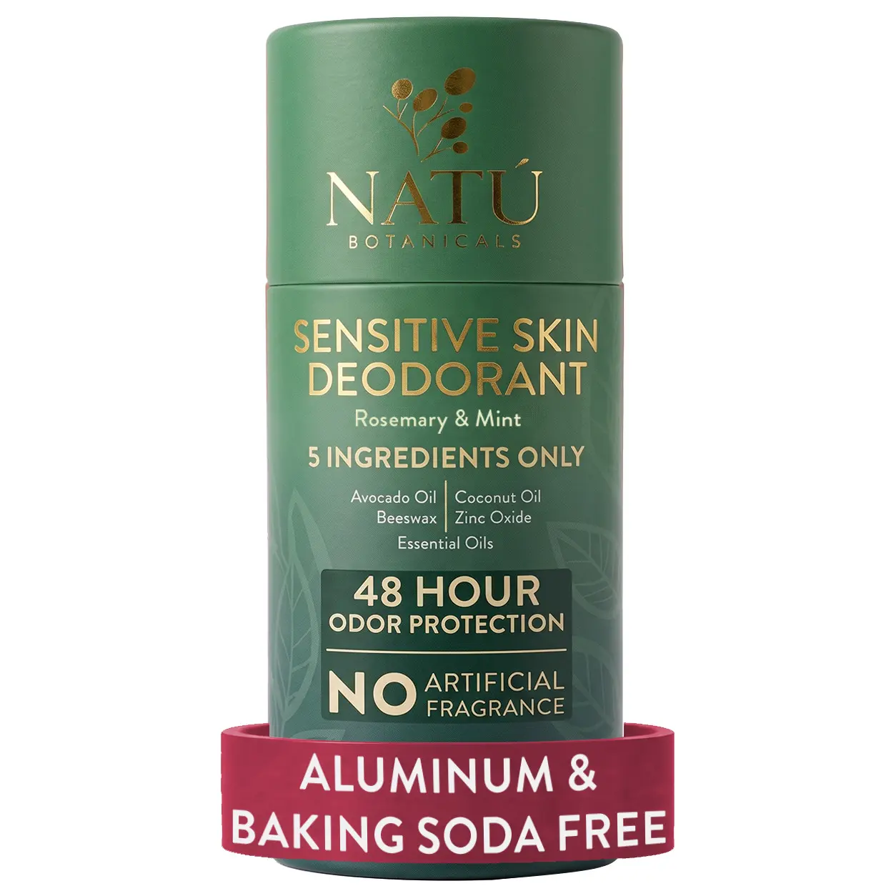 Aluminum-Free & Baking Soda-Free Sensitive Skin Deodorant | 48 hour odor protection, Clean Ingredients