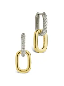 Kaiya Two-Tone Pavé Link Earrings