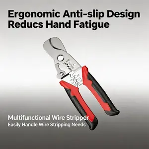 Electrician Cable Cutter Pliers, Multifunctional Electrical Cable Cutters, Wire Stripper Crimping Tool, Professional All-In-One Electrician Tools