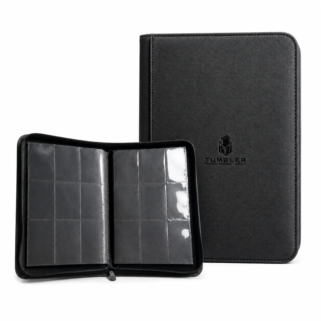 TUMBLER Vault Premium 9-Pocket Card Binder with Zipper, Side Loading Trading Card Album for Pokémon TCG Collection