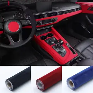 50*140cm Self-Adhesive Suede Fabric Wrap for Car Interior, Stretchable Interior Film for Car