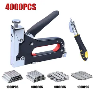 4 in 1 Manual Nail Gun Set, Multifunctional Manual Nailer, Handguard Model 4 in 1 Manual Nailer Extra Heavy Duty Suitable for DIY Home Decoration, Camping and Industrial Use, Tool, Hardware