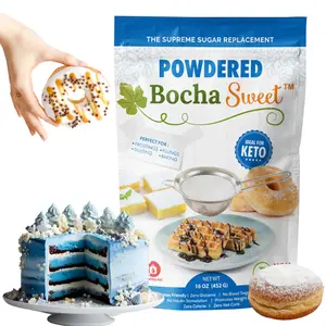 BochaSweet Powdered Sugar Replacement (16 oz), Low Calorie Sugar Substitute, Kabocha Extract in Xylitol Structure, Keto-Friendly, Sugar Free Powdered Sugar, Diabetic Friendly, Non GMO, Gluten Free, No Bitter Aftertaste, Ideal for Baking