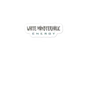 White Monsterholic Sticker | Funny Energy Drink Kiss-cut vinyl decals