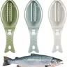 3 Pcs Fish Scale Remover Set Small Plastic Fish Skin Remover Tool Fast Cleaning Peeler Scaler Scraper Graters for Easy Kitchen Cleaning Tool(Light Colors)