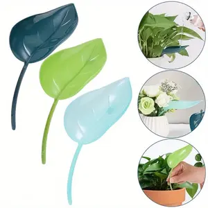 4pcs Leaf-Shaped Watering Device Plastic Diversion Device House Garden Water Houseplant Plant Pot Lazy Automatic Watering Tool