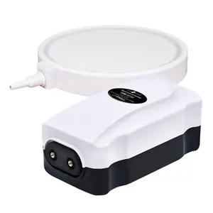 Aqua Dream Tank Oxygenation Set Air Stone 5 Inch Disc Diffuser & Quiet Air Aquarium Pump Output 2X75 GPH Oxygen Aerator Pump for 30-120 Gallons Fish Tank