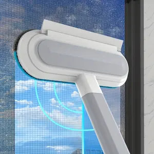 1 Multi-Purpose 3-in-1 Screen Window Cleaner Brush No Disassembly Wash Reusable Glass Cleaning Tool Wet Dry Use Squeegee Gap Brush for Home Kitchen Windows