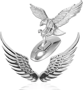 Hood Ornament, 2PCS 3D Car Emblem Eagle Stickers car Decal Sticker Pack Logo Waterproof