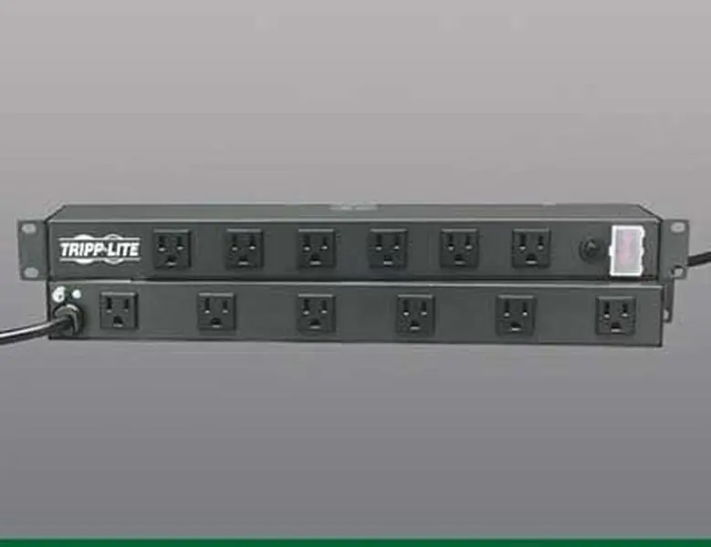 Tripp Lite Transparent Metal Power Strip - 120V AC NEMA 5-15P Plug, 16 NEMA 5-15R Receptacles, 15ft Cord for Computer Accessories & Equipment
