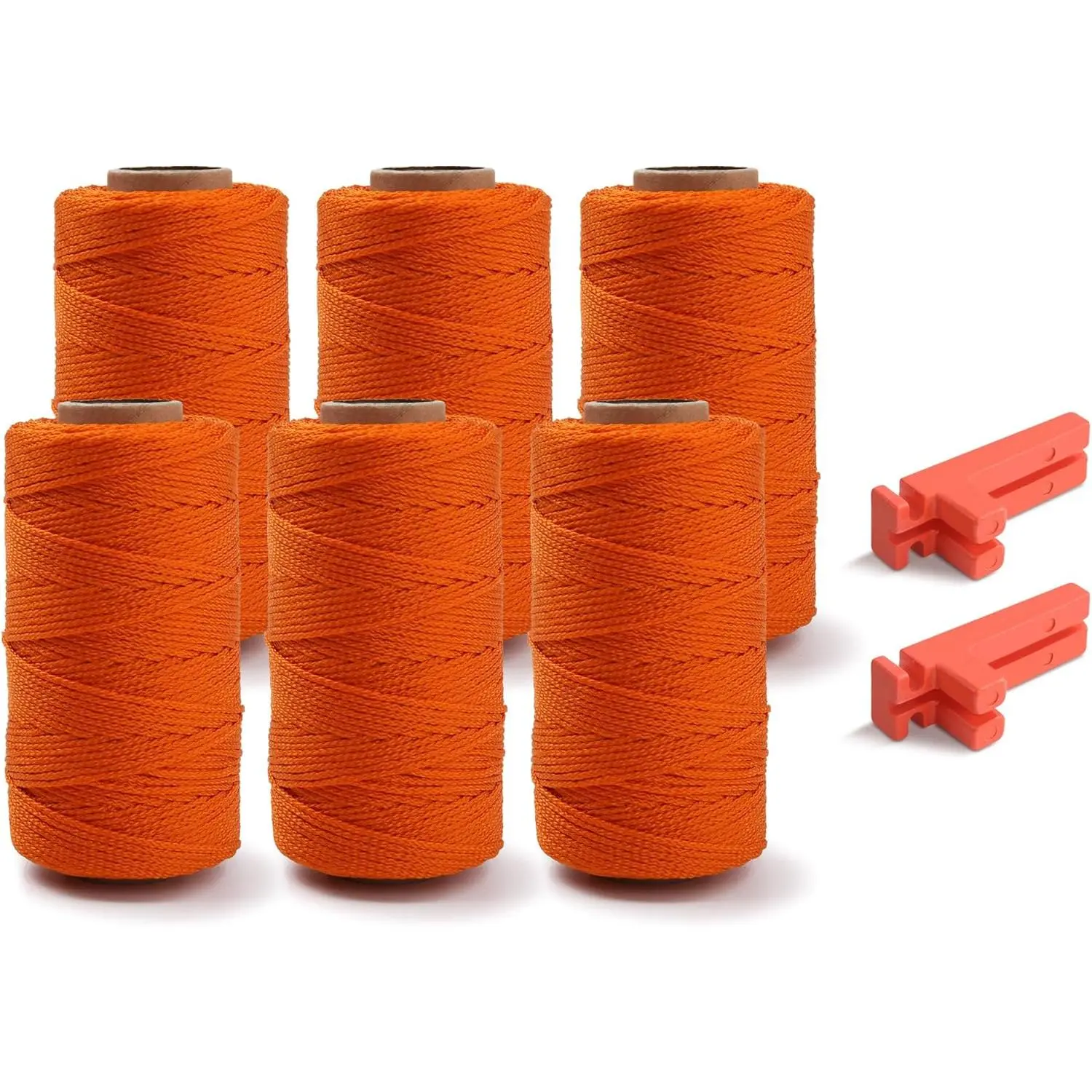 16 Nylon Braided Orange 300ft 6 Pack