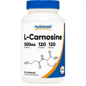 Nutricost L-Carnosine 500mg Capsules, 120 Count Adult Dietary Supplement