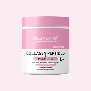 Collagen Peptides with Melatonin – Sleep & Beauty Support for Hair, Skin & Nails | Beauty & Cutie | 5.56 oz Unflavored