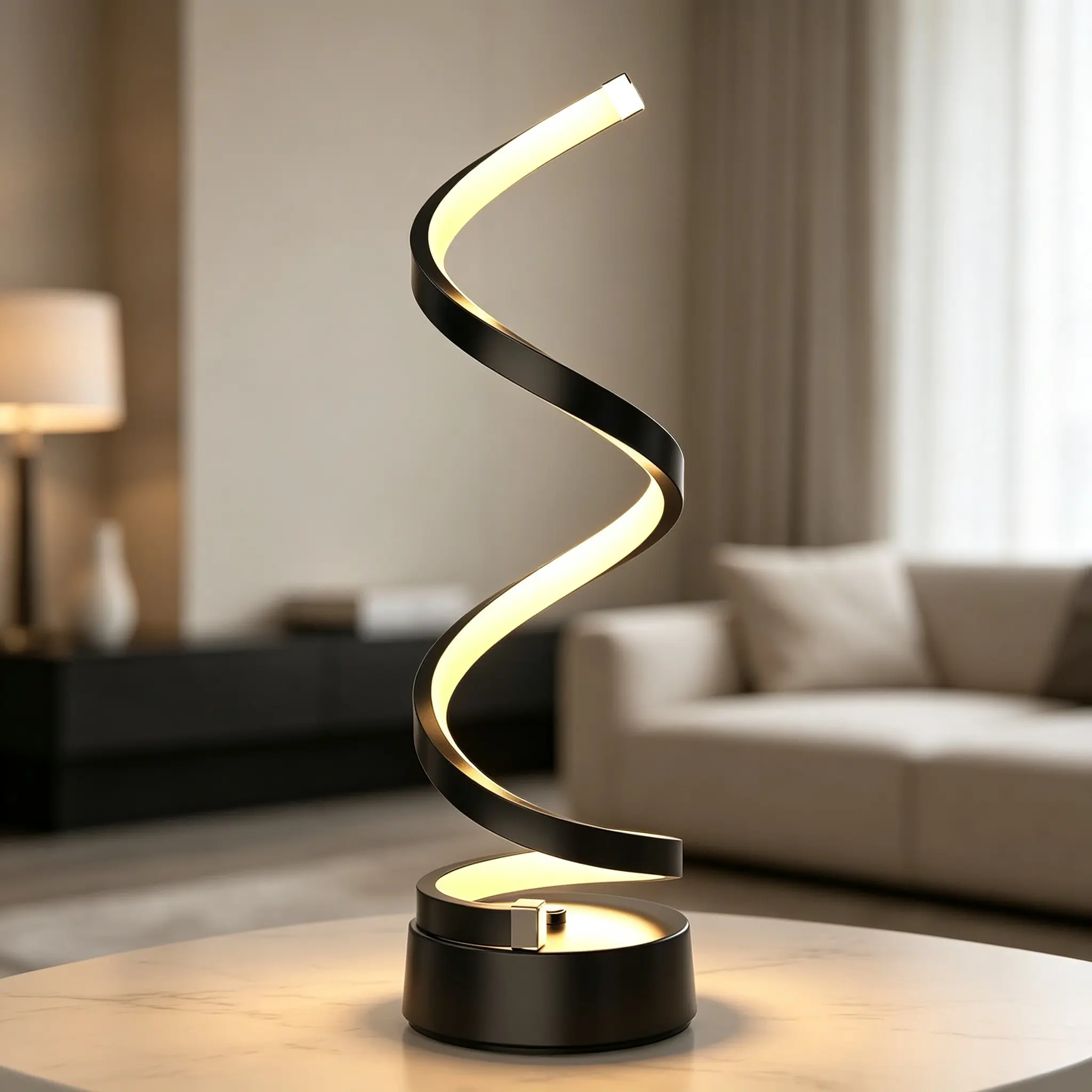 Retro creative desk lamp - a spiral adjustable lamp with multi-functional design, compact size, suitable for bedrooms, study rooms, living rooms. It is an ideal gift for friends and relatives.