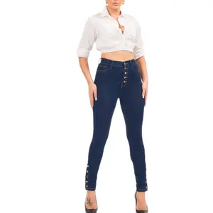 Monica Jeans-3) Rise: 10.25", Inseam: 28"  Model is 5'6" and wearing a size 3  60% COTTON 34% POLY 6%SPAN