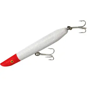 Cotton Cordell 6" Pencil Popper 1 oz Fishing Lure - Pearl/Red Head