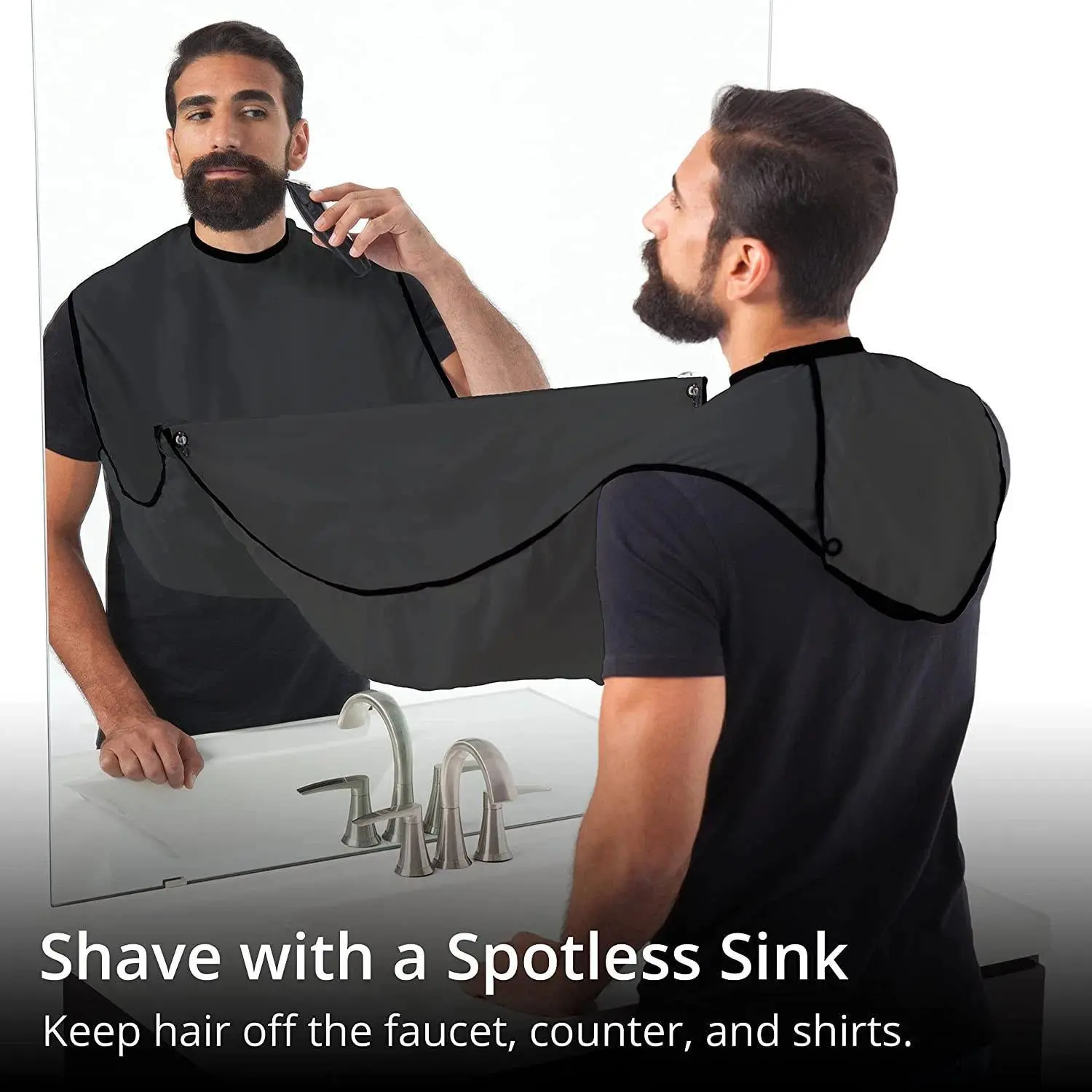 Men's Beard Apron Beard Mustache Shaving Apron Cape Bib Shave With Suction Cups Shave Aprons Shaving Cloth Beard Trimming Apron