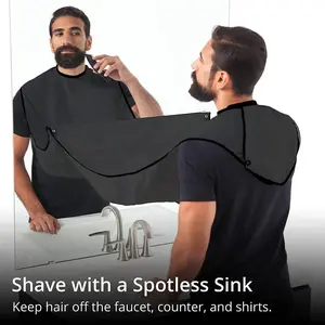 Men's Beard Apron Beard Mustache Shaving Apron Cape Bib Shave With Suction Cups Shave Aprons Shaving Cloth Beard Trimming Apron