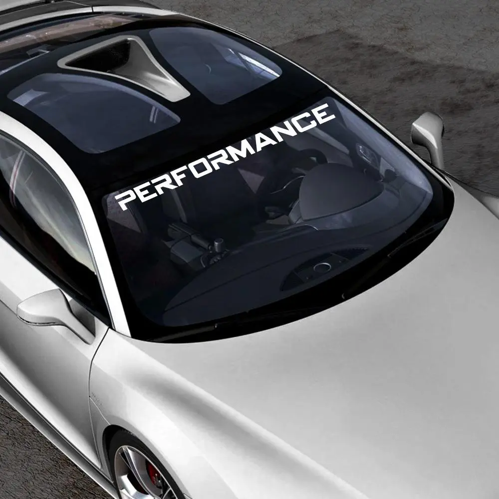 Performance Car Sticker, Car Windscreen Rear Window DIY Sports Style Decoration, Waterproof Durable Scratch Shield Self-adhesive Car Accessories Windshield
