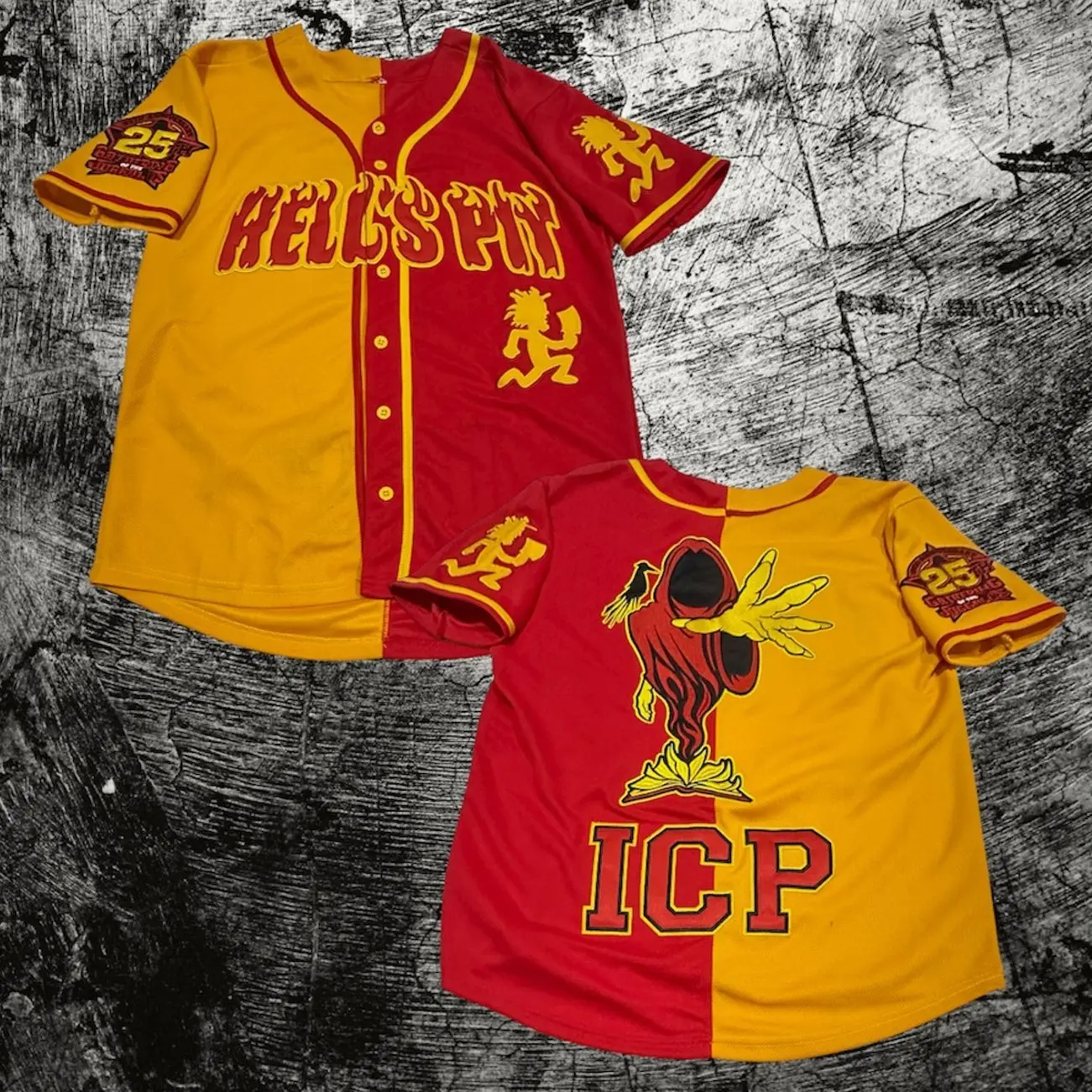 Split Colors Hell's Pit Baseball Jersey, ICP Juggalo Jersey, Gift For Him, Gift For Her, For Any Season, Classic Styles