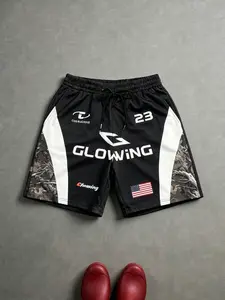 American Sports Style Camouflage Patchwork Shorts, Breathable and Versatile, Streetwear Cool, Suitable for Multiple