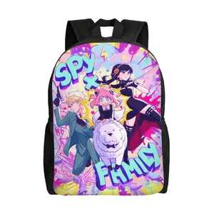 Spy X Family Backpack With 3d Creative Design Pattern Print Adjustable Shoulder Straps Smooth Zipper Large Capacity Backpack Casual Daily Backpack