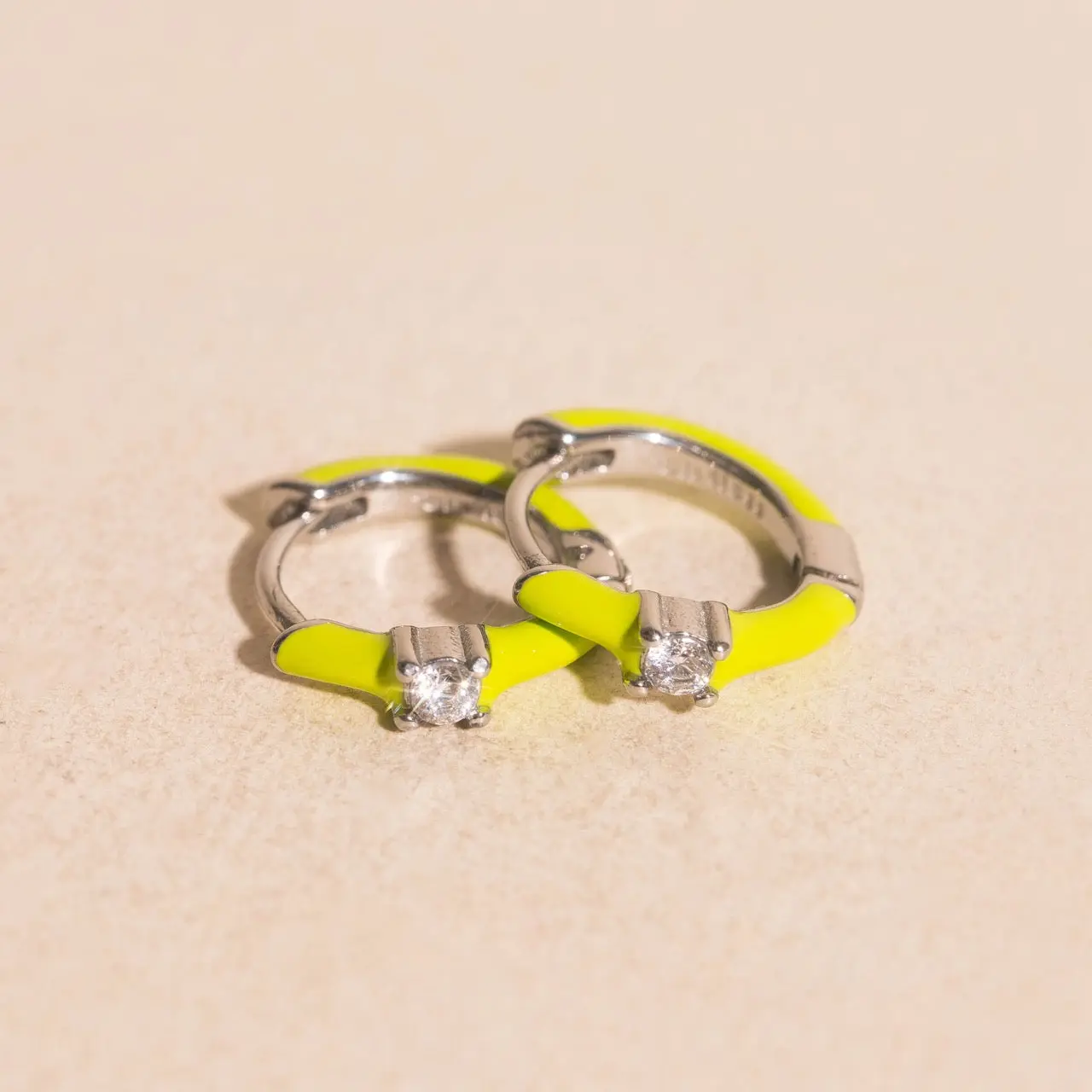 Color Pop Crystal Huggie Hoop Earrings