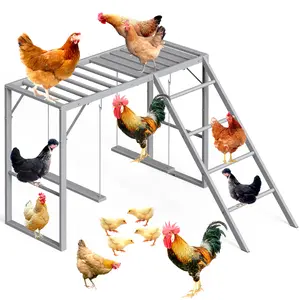 Chicken Coop Perches, Chicken Roosting Bars with Ladder for Coop, Chicken Activity Play Toys, Chicken Perch Ladder, Chicken Coop Accessories for Pet's Healthy & Happy, Suitable for Backyard Farm