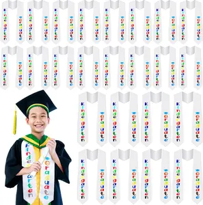 24 Pcs Kids Graduation Stole 2026 Kindergarten Preschool Graduation Sash Bulk 49 Inch Unisex Graduate Gifts