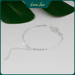 LavaJewelry, Blooming Flower Bracelet, 925 Sterling Silver, Flower Silver Bracelet for Women and Girls