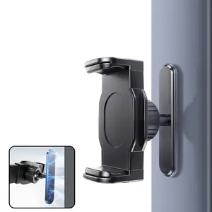 Portable Gym Accessories Magnetic Phone Holder, 360 Adjustable, Compatible with 4.7-6.5" Smartphones for iPhone & Android ,Fitness Equipment for Sports