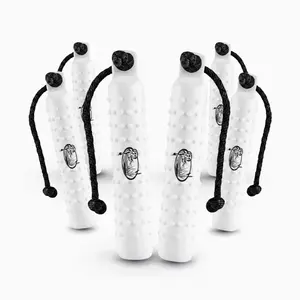 HuntEmUp Standard 2-Inch White Dog Training Bumpers with Throw Rope and Air Valve – 6 Pack