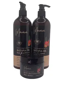 MARARA Batana Oil Shampoo and Conditioner 500ML - Sulfate Free, Shea Butter, Keratin for Restoring Moisture and Nourishing Damaged Hair