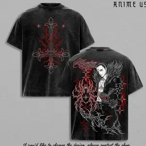 Chrollo Lucilfer Phantom Troupe Hunter x Hunter Washed T Shirt | Anime Graphic Tee | Japanese Manga Streetwear | Heavy Cotton Oversized Shirt for Anime Fans BR4