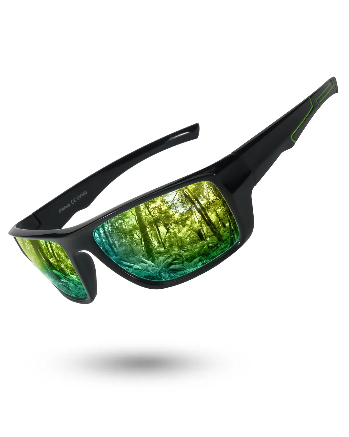 MEELOOG Sports Sunglasses, All-Around Unbreakable Frame with TAC Polarized Lenses for Men and Women, UV400 Anti-Blue Light Protection for Cycling & Fishing, All-Around Design, Anti-Wind & Sand