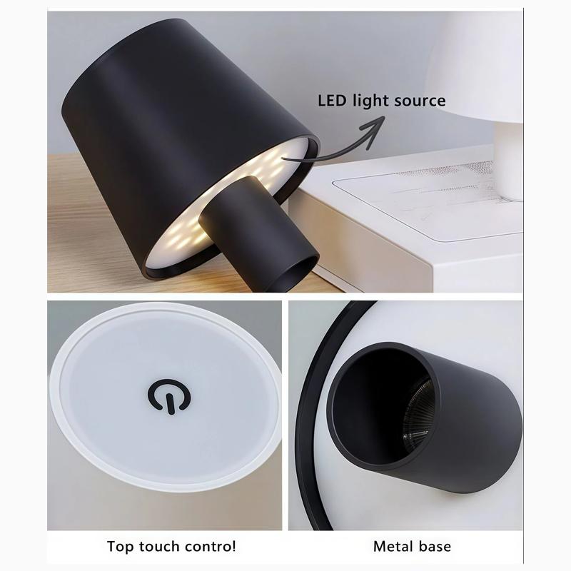 1PC LED Bottle Lamp, 3 Color Temperature Stepless Dimming, Rechargeable Wireless Touch Light, Romantic Ambient Night Light for Home Bar, Wedding, Party & Holiday Decor, Ideal Creative Festival & Birthday Gift