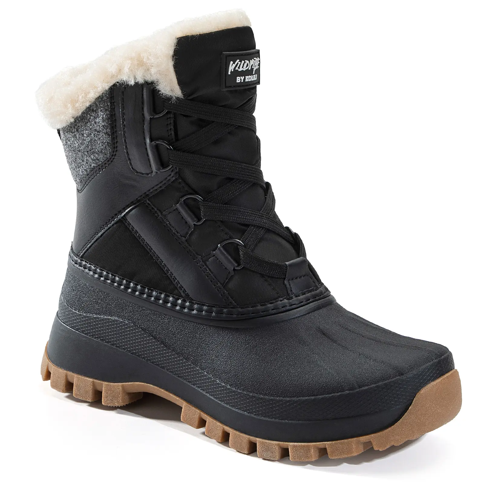 KOLILI Women's New Winter Velvet Snow Boots Waterproof and Non-slip Duck Boots Fashionable and Versatile Outdoor Hiking Boots