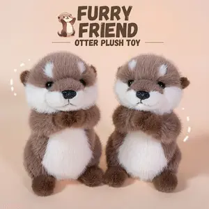 2026 New Lifelike Otter Plush Toy For Kids Soft Cuddly Stuffed Animal Doll With Realistic Design Perfect For Comfort And Gift Giving Lightweight Cute Summer Companion US Design