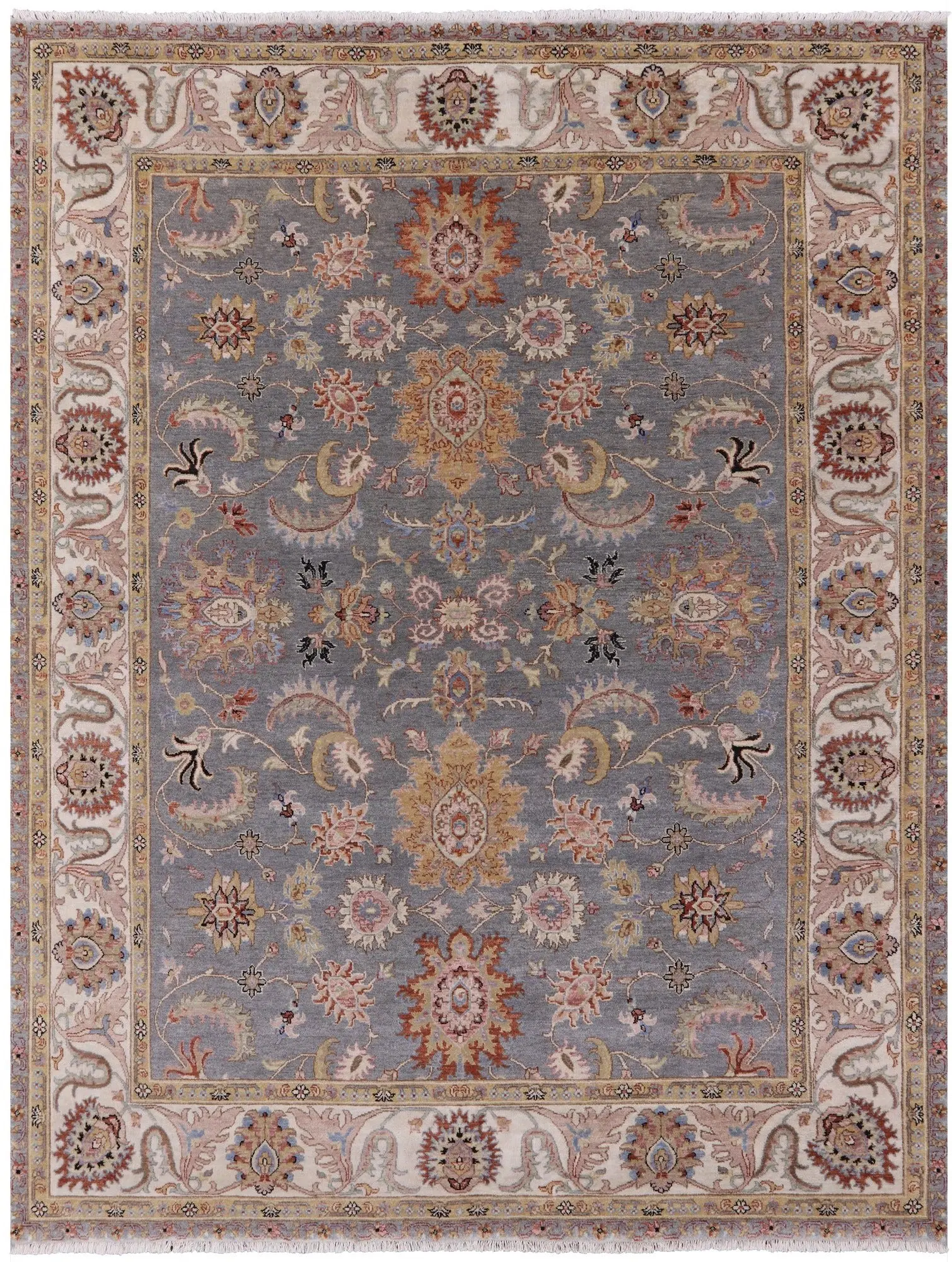 Persian Tabriz Hand Knotted Wool Rug - 7' 10" X 9' 8"
