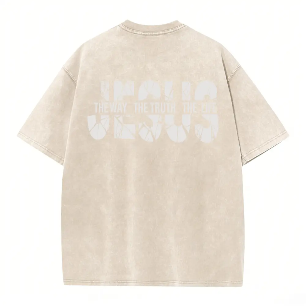 Washed T-shirt-Apricot