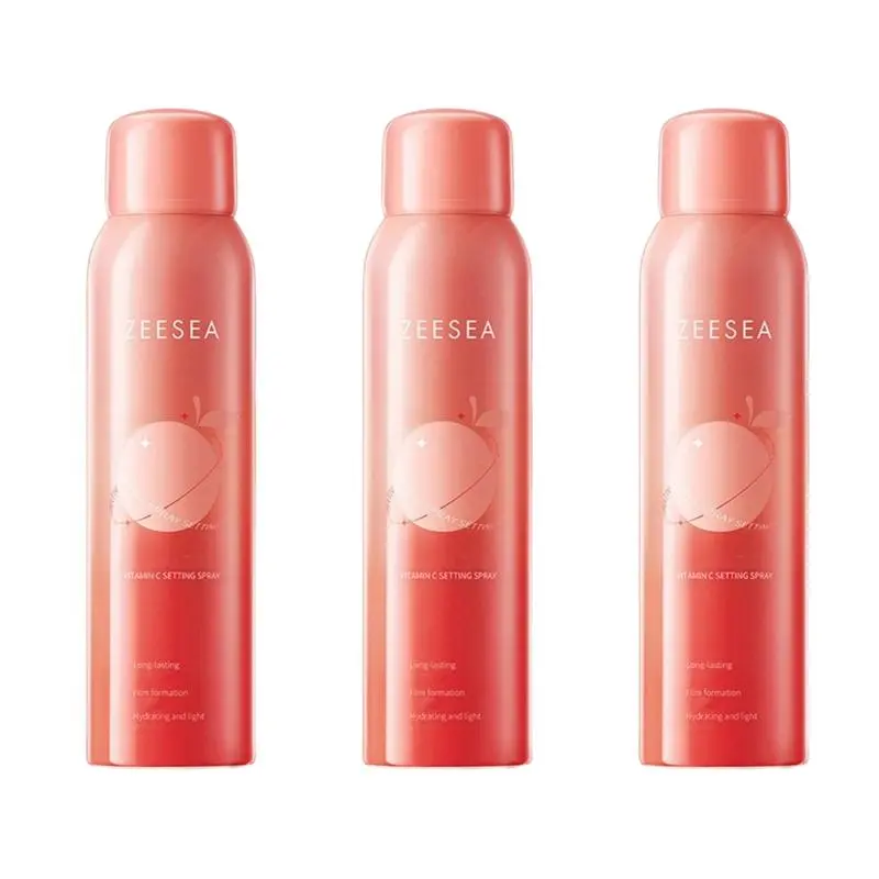 Zeesea 3PCS Vitamin C Waterproof Setting Spray,Oil Control And Moisturizing, Microfine Mist Extra Strength Setting Spray For Makeup Long-lasting Lightweight 3.52 Fl oz, 100 ml