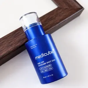 Medicube One Day Exosome Shot 2000 Pore Ampoule 30ml, Lacto Exosome AHA+BHA+PHA Liquid Microneedling Serum for Minimize Enlarged Pores