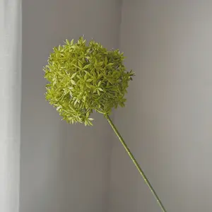Hot Selling Single Onion Ball Artificial Flowers, High Quality Factory Direct Supply, Soft Decor for Living Room Wedding Decoration