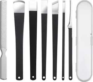 7 Pcs Professional Pedicure Tools for Feet, Stainless Steel Ingrown Toenail Removal Blade Kit with File, Toe Nail Knife Set for Men Women,Corn and Rasp Callus Remover Foot Scraper for Dead Skin