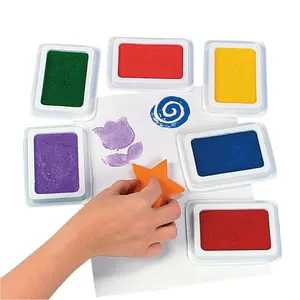 4 1/2" Classic Bright Colors Washable Stamp Pad Set – 6 Pc.