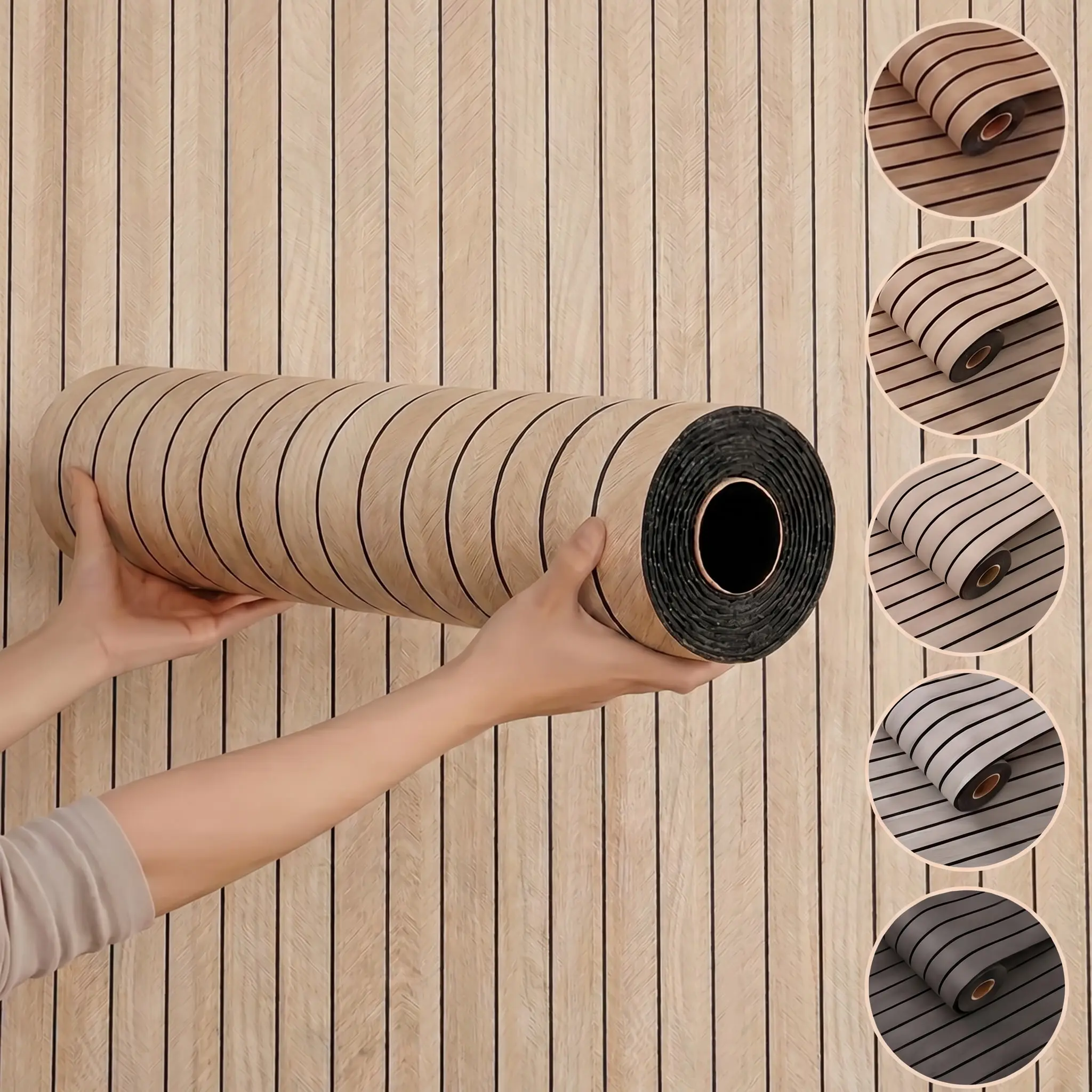 Extra Thick 3D Vintage Wood Grain Self Adhesive Wallpaper Removable Washable Waterproof Moisture Proof 1 Roll Perfect for DIY Projects forKitchen Living Room Bathroom Corridor Vinyl 15.7*118.1 inch