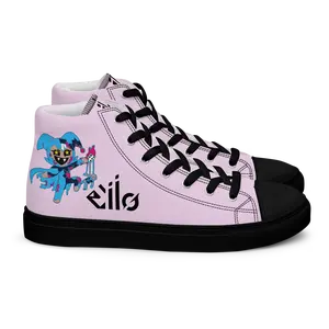Woman's Jester Light Pink High Top Canvas Shoes