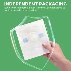 Infant Umbilical Hernia Patch with Compression Pad, Upgraded WPU Film, High Quality Cotton, Skin Friendly, Easy to Tear and Stick, Relieve Baby Discomfort, for Small Umbilical Hernia Protrusion, Hygienic Individual Package  1 box, 7 patches